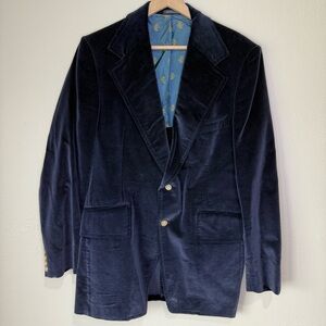 Vintage Darby House Velvet Blazer – Deep Navy